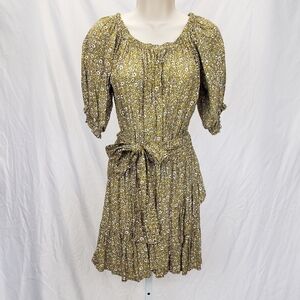 Skylar + Madison Daisy floral print peasanr mini dress size medium